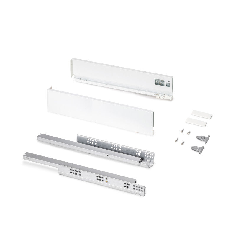 Emuca Cassetto esterno Protone 30kg, guide di estrazione totale con una chiusura soft, altezza 93mm, profondità 450mm..