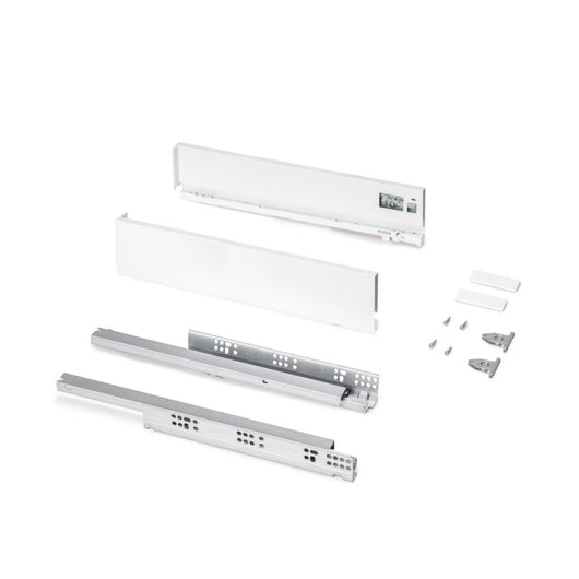 Emuca Cassetto esterno Protone 30kg, guide di estrazione totale con una chiusura soft, altezza 93mm, profondità 450mm..