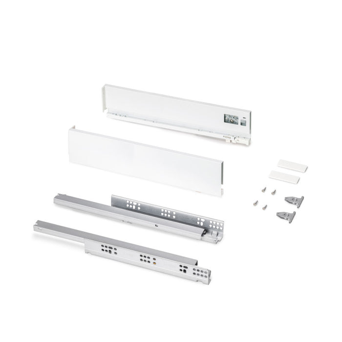 Emuca Cassetto esterno Protone 30kg, guide di estrazione totale con una chiusura soft, altezza 93mm, profondità 450mm..