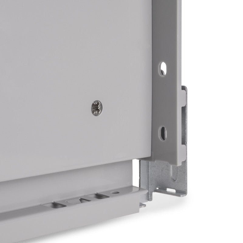 Emuca Cassetto esterno Vertex con regolazione 3D altezza 178mm, 40kg, profondità 350mm, Acciaio, Grigio antracite