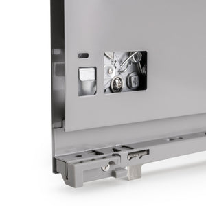 Emuca Cassetto esterno Vertex con regolazione 3D altezza 178mm, 40kg, profondità 350mm, Acciaio, Grigio antracite