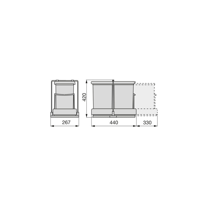Emuca Cornice per microonde, per installazione a incasso in mobili da cucina, modulo 600mm, 600x400mm, Tecnoplastica, ..