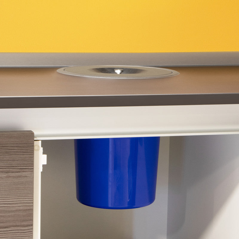 Emuca Kit di contenitori per la raccolta differenziata per cassetti da cucina Recycle Altezza Recycle 266 mm, 2x15 lt,..