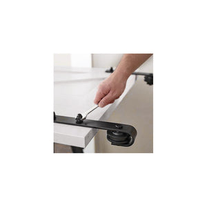 Emuca Kit di ferramentaper armadio 2 ante scorrevoli e chiusura soft Flow con binari incassati 2,35 m, pannelli non in..