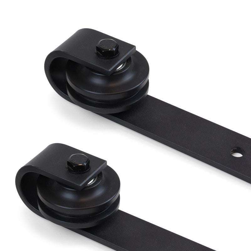 Emuca Kit di ferramentaper armadio 2 ante scorrevoli e chiusura soft Flow con binari incassati 2,35 m, pannelli non in..