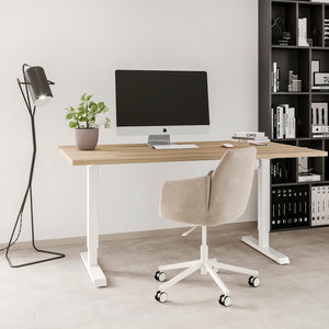 Emuca Lift Table motorizzato regolabile in altezza Lift Table, Acciaio, Verniciato bianco