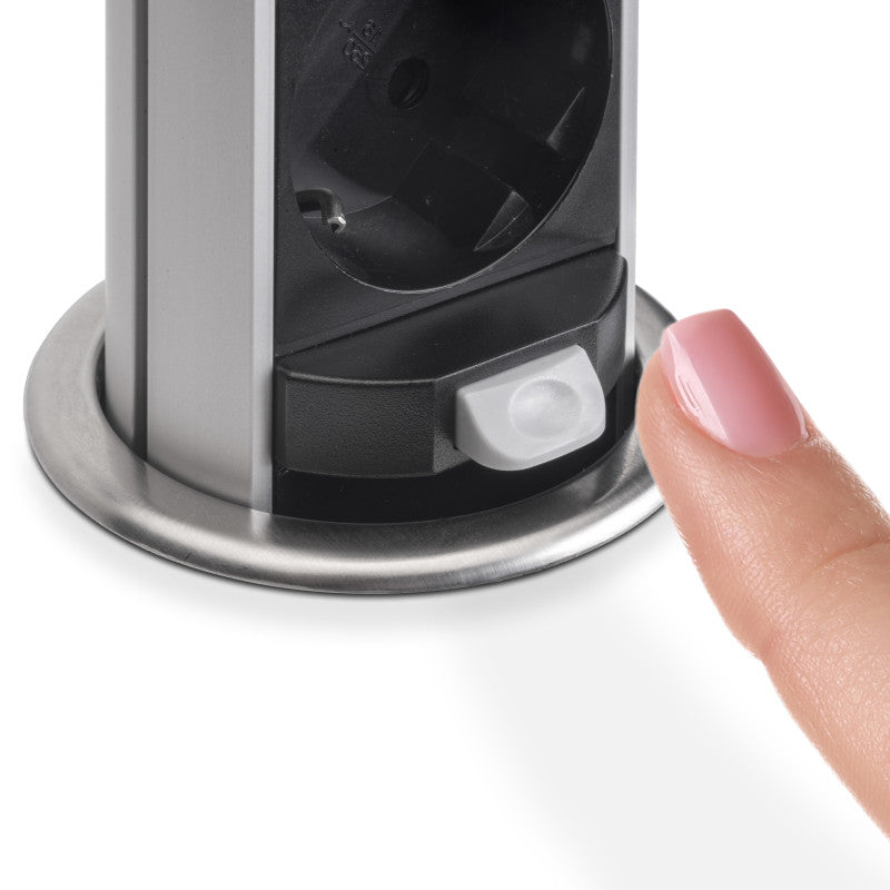 Emuca Lotto di 10 interruttori da incasso D21x21, Tecnoplastica, Bianco