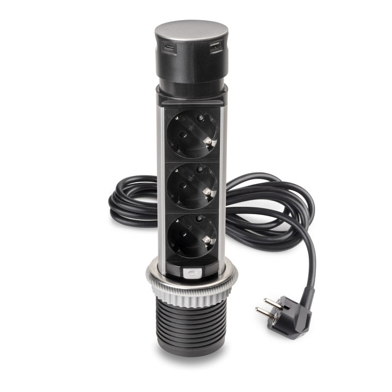 Emuca Lotto di 10 interruttori da incasso D21x21, Tecnoplastica, Bianco