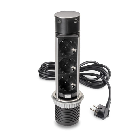 Emuca Lotto di 10 interruttori da incasso D21x21, Tecnoplastica, Bianco