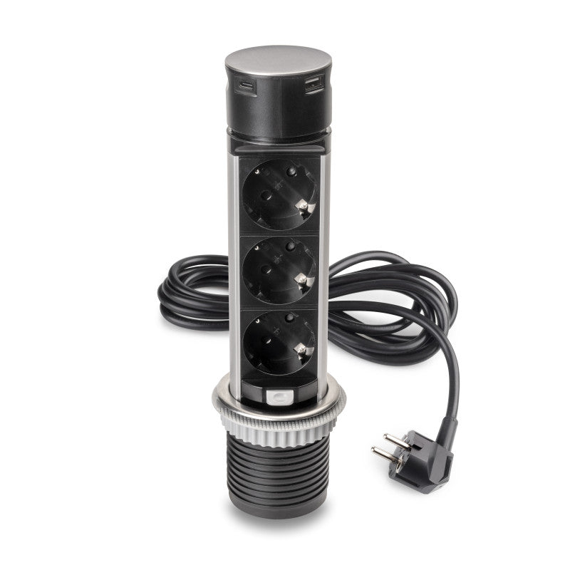 Emuca Lotto di 10 interruttori da incasso D21x21, Tecnoplastica, Bianco