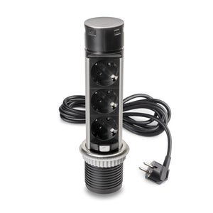 Emuca Lotto di 10 interruttori da incasso D21x21, Tecnoplastica, Bianco