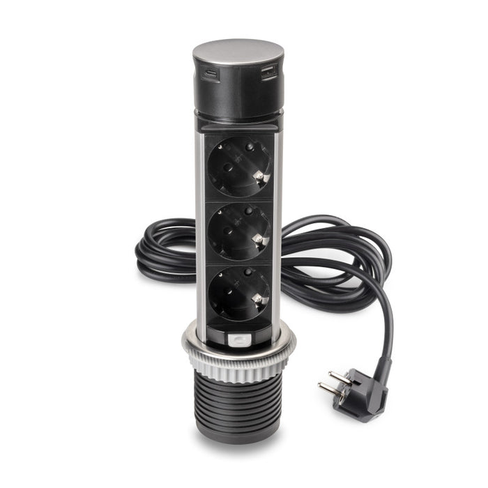 Emuca Lotto di 10 interruttori da incasso D21x21, Tecnoplastica, Bianco