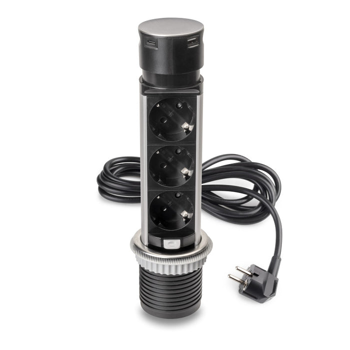 Emuca Lotto di 10 interruttori da incasso D21x21, Tecnoplastica, Bianco