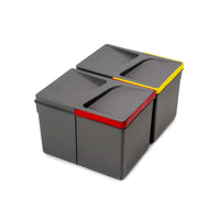 Emuca Lotto di 4 traverse per mobili da cucina Albeam, con accessori a vite, Alluminio e Tecnoplastica, Anodizzato opaco