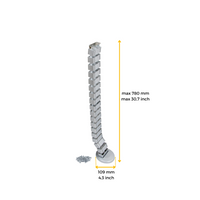 Emuca Porta-cravatte estraibile laterale Self, Acciaio e Tecnoplastica, Verniciato alluminio