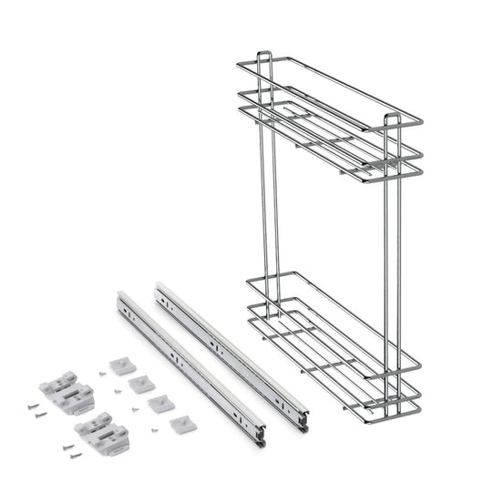 Emuca Portaposate Optima Vertex/Concept, profondità 500 mm, spessore 16 mm, modulo 800 mm, Tecnoplastica, Grigio antr..