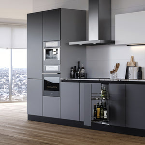 Emuca Portaposate Optima Vertex/Concept, profondità 500 mm, spessore 16 mm, modulo 900 mm, Tecnoplastica, Bianca