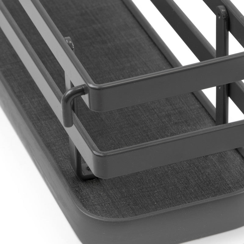 Emuca Scolapiatti flessibile in silicone, Acciaio e Tecnoplastica, Grigia