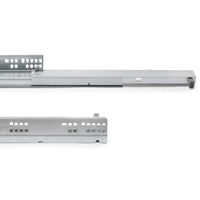 Emuca Set di guide per cassetti a scomparsa Silver, estrazione totale, push, profondità 300 mm, Acciaio, Zincato bianco