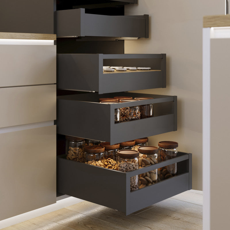 Emuca Set di meccanismi di sollevamento per tavolino, che permette di sollevare il tavolo di 135 mm, Acciaio, Vernicia..