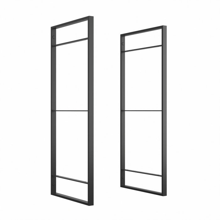 Emuca Set di telai per scaffali Lader, altezza 1150 mm, Acciaio, Verniciato nero