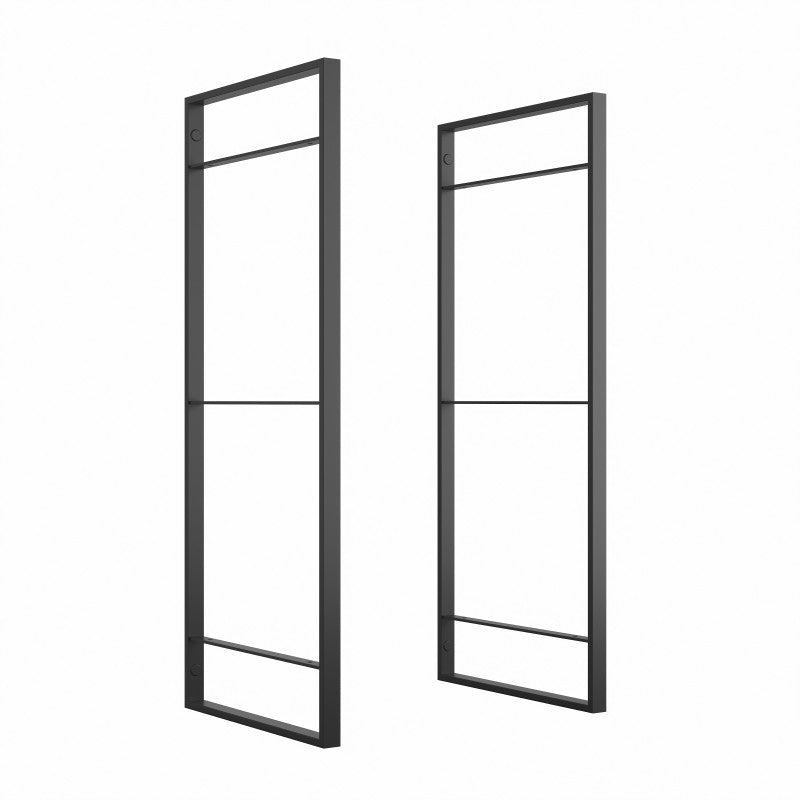 Emuca Set di telai per scaffali Lader, altezza 1150 mm, Acciaio, Verniciato nero