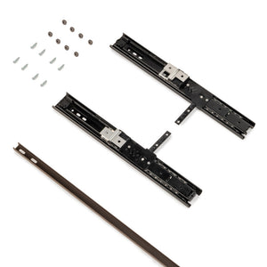 Emuca Specchio estraibile per interno dell'armadio, Acciaio e Tecnoplastica e Vetro, Verniciato alluminio