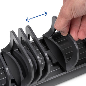 Emuca Supporto per cassetto Orderbox, 90x470 mm, Alluminio e Tecnoplastica, Grigio antracite