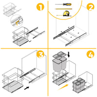 Emuca Tavola da stiro pieghevole a muro Iron Wall, girevole 180gr, acciaio e legno, Bianco
