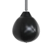Speed Bag a Parete per Boxe e MMA ad Altezza Regolabile con Asta, in Acciaio e PU, 79x72x20 cm, Nero