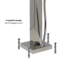 Fontana da giardino a colonna esterno in acciaio inox con cover impermeabile *** modello salice, confezione 1