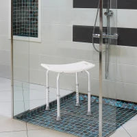 Sgabello Sedile Sedia per Doccia Bagno, Antiscivolo, Altezza Regolabile