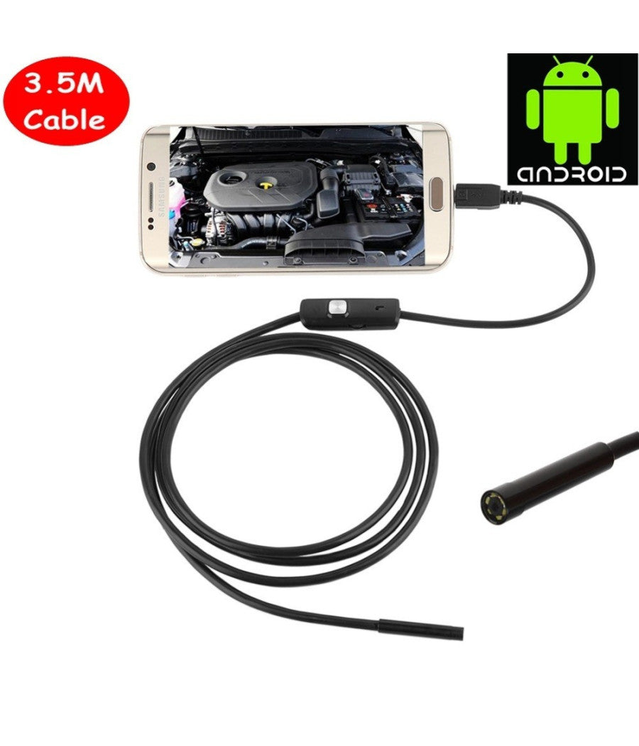 Endoscopica Telecamera Ispezione Micro Usb Per Android Con Funzione Otg 3.5mt         
