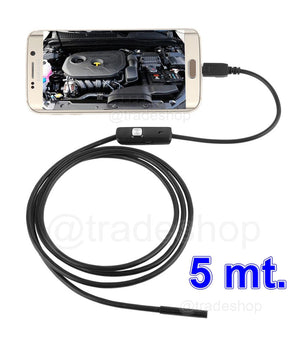 Endoscopica Telecamera Ispezione Micro Usb Per Android Con Funzione Otg 5mt         