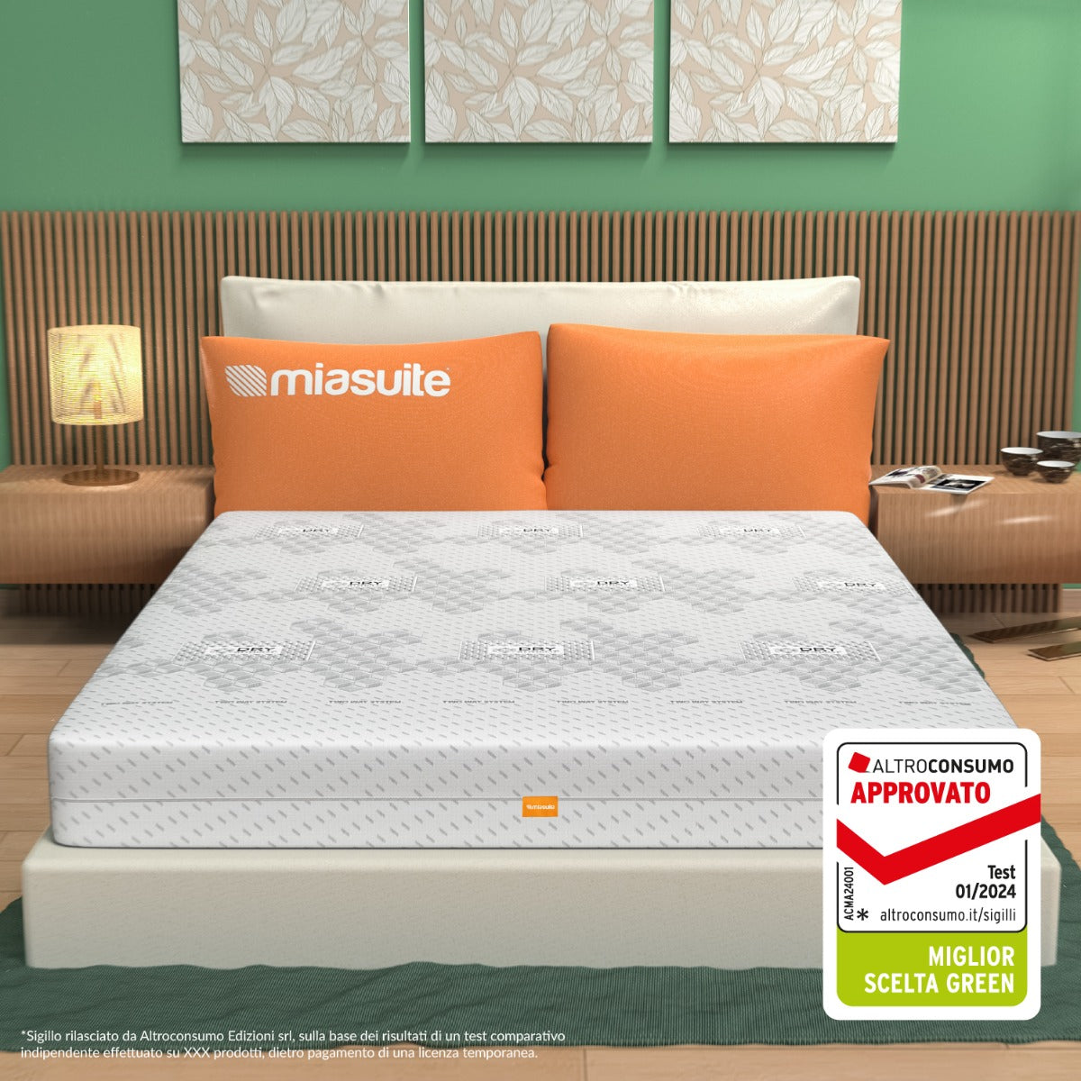 Materasso Sfoderabile Matrimoniale 165x200, alto 20 cm - Indeformabile, a 7 zone differenziate. Enduro