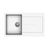 Enigma D100 lavello vasca e gocciolatoio bianco