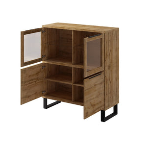 Set di 3 mobili da soggiorno collezione MILO. Colore rovere. Stile industriale.