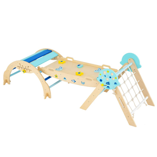 Triangolo pieghevole da arrampicata 204 x 53 x 56 cm giocattolo educativo per lo sviluppo motorio design scandinavo compensato naturale 20_0018770