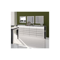 Set buffet LINA con LED e 3 specchi quadrati color bianco e nero