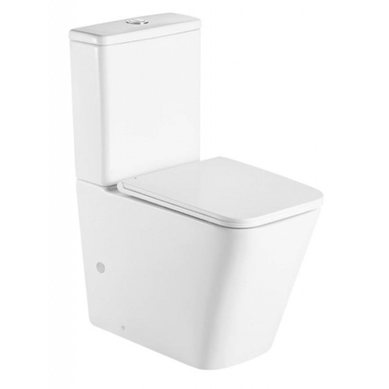 SEAN Rimless Rimless White Rimless Set WC senza brida - con sedile WC e serbatoio