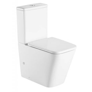 SEAN Rimless Rimless White Rimless Set WC senza brida - con sedile WC e serbatoio