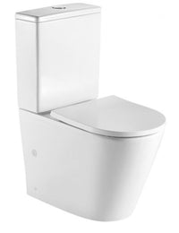 ZINA Set WC da appoggio senza montatura - con sedile WC e serbatoio
