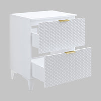 Set di 2 mobili da bagno collezione CHIC in colori bianco e dorato. Mobile sotto lavabo.