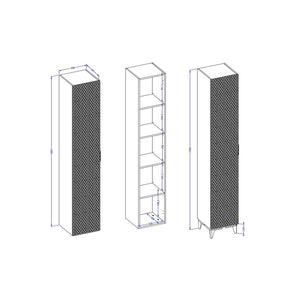Set di 2 mobili da bagno collezione CHIC in colori bianco e dorato. Mobile sotto lavabo.