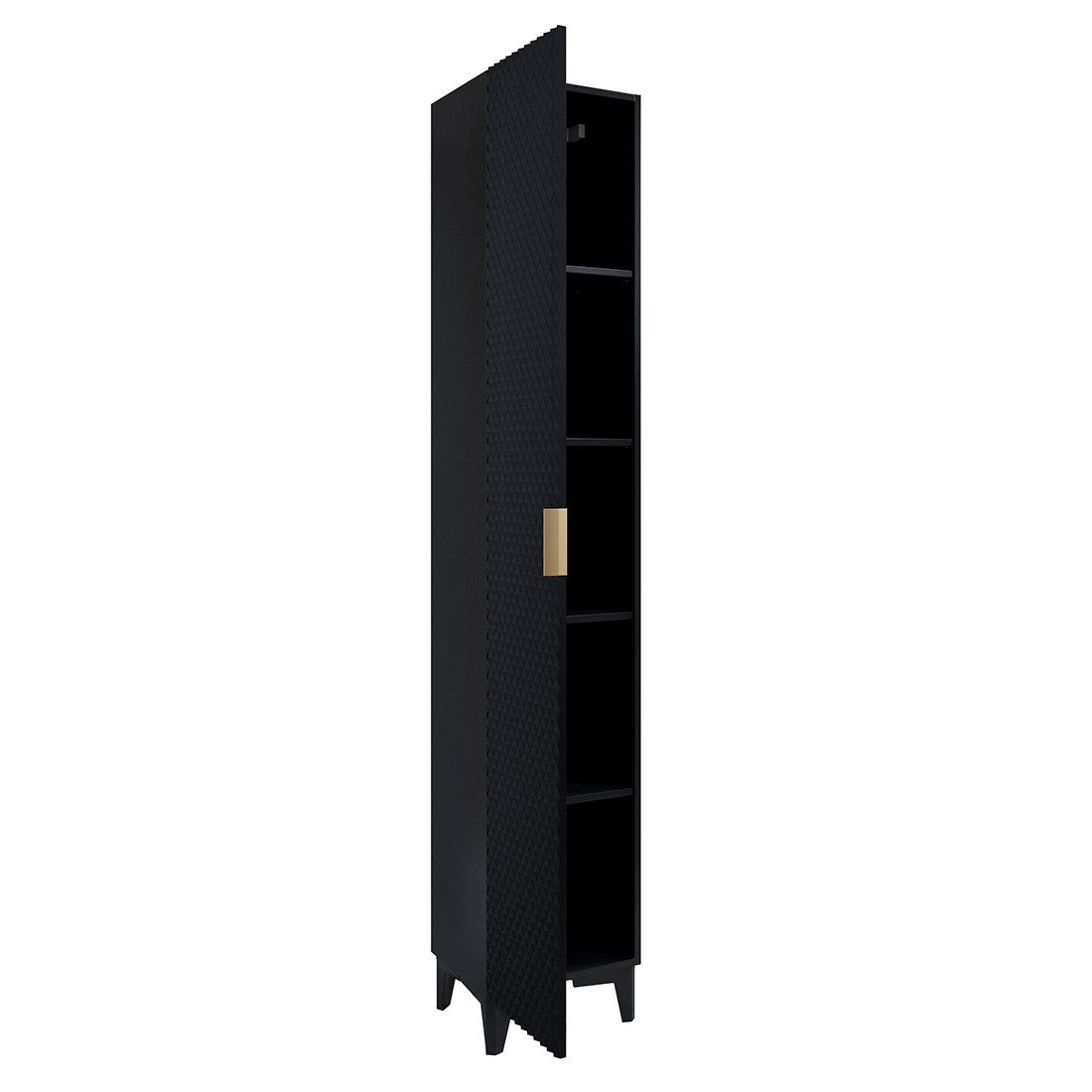 Set di 2 mobili da bagno collezione CHIC color nero e dorato.