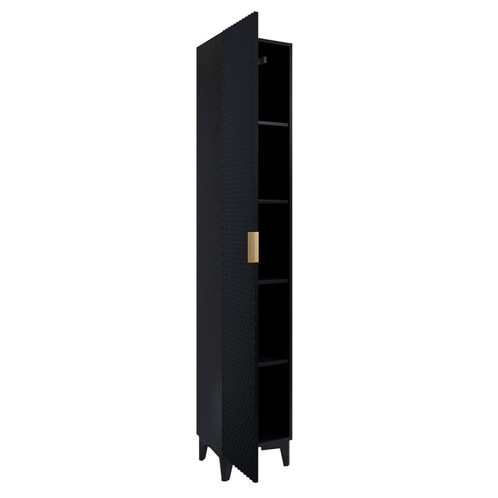 Set di 2 mobili da bagno collezione CHIC color nero e dorato.