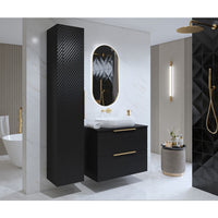Set di 2 mobili da bagno collezione CHIC color nero e dorato.