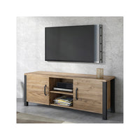 Set di 3 mobili da soggiorno collezione DARWIN. Colore abete e nero.