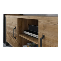 Set di 3 mobili da soggiorno collezione DARWIN. Colore abete e nero.