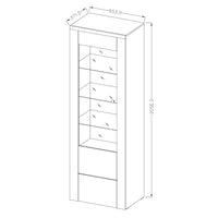 Set di 4 mobili da soggiorno collezione SANTIAGO. Colori rovere e nero effetto legno.